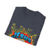 T-shirt gris foncé pour homme avec un motif style bande dessinée Jésus est mon superhéros.