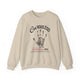 Sweat-shirt beige à col rond avec une empreinte de main et le texte Car vous êtes le chef-d'œuvre.