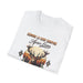 T-shirt blanc plié avec une illustration de cerf et le texte Comme le cerf soupire après l'eau.