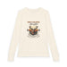 T-shirt à manches longues beige pour enfant avec un motif de cerf et un texte religieux.