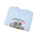 Sweatshirt bleu clair plié avec une inscription florale L'Amour de Dieu dure Toujours.