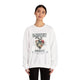 Sweatshirt blanc femme Magnifiquement Brisée avec motif cœur vintage et fleurs.
