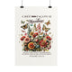 Affiche murale illustrée de fleurs et papillons avec le texte biblique Psaume 139:14.