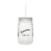 Chope Mason Jar en verre dépoli avec texte Psaumes 139:14, fleurs et papillons.