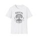 T-shirt blanc pour homme avec une illustration d'arbre et le texte Enraciné en Christ.