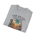 T-shirt gris plié avec une illustration de désert et le texte Car en lui ont été créées toutes les choses.