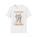 T-shirt blanc pour homme avec une illustration chrétienne sur le thème de la multiplication des pains.