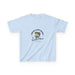 T-shirt bleu clair pour enfant avec une illustration de poisson et le texte Jésus a fait de moi un pêcheur d'hommes.