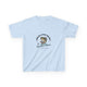 T-shirt bleu clair pour enfant avec une illustration de poisson et le texte Jésus a fait de moi un pêcheur d'hommes.