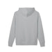 Vue arrière d'un sweat à capuche gris uni en coton biologique.