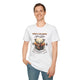 T-shirt blanc pour homme avec un cerf et le texte biblique Psaume 42:2 en français.