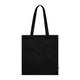 Tote bag noir minimaliste en coton biologique avec des anses renforcées.
