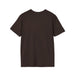 T-shirt pour femme à manches courtes de couleur marron uni, vu de dos.