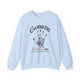 Sweat-shirt bleu clair avec une empreinte de main et le texte Car vous êtes le chef-d'œuvre de Dieu.