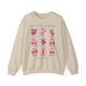 Sweat-shirt beige illustré de fruits et de nœuds roses avec le texte Fruit de l'Esprit.