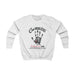 Sweatshirt blanc pour enfant avec empreinte de main et texte biblique Car vous êtes le chef-d'œuvre.