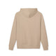 Sweat à capuche beige uni pour homme avec une poche kangourou, vu de dos.
