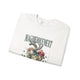 Sweat-shirt blanc plié avec une illustration de cœur floral, un papillon et le mot Magnifiquement.