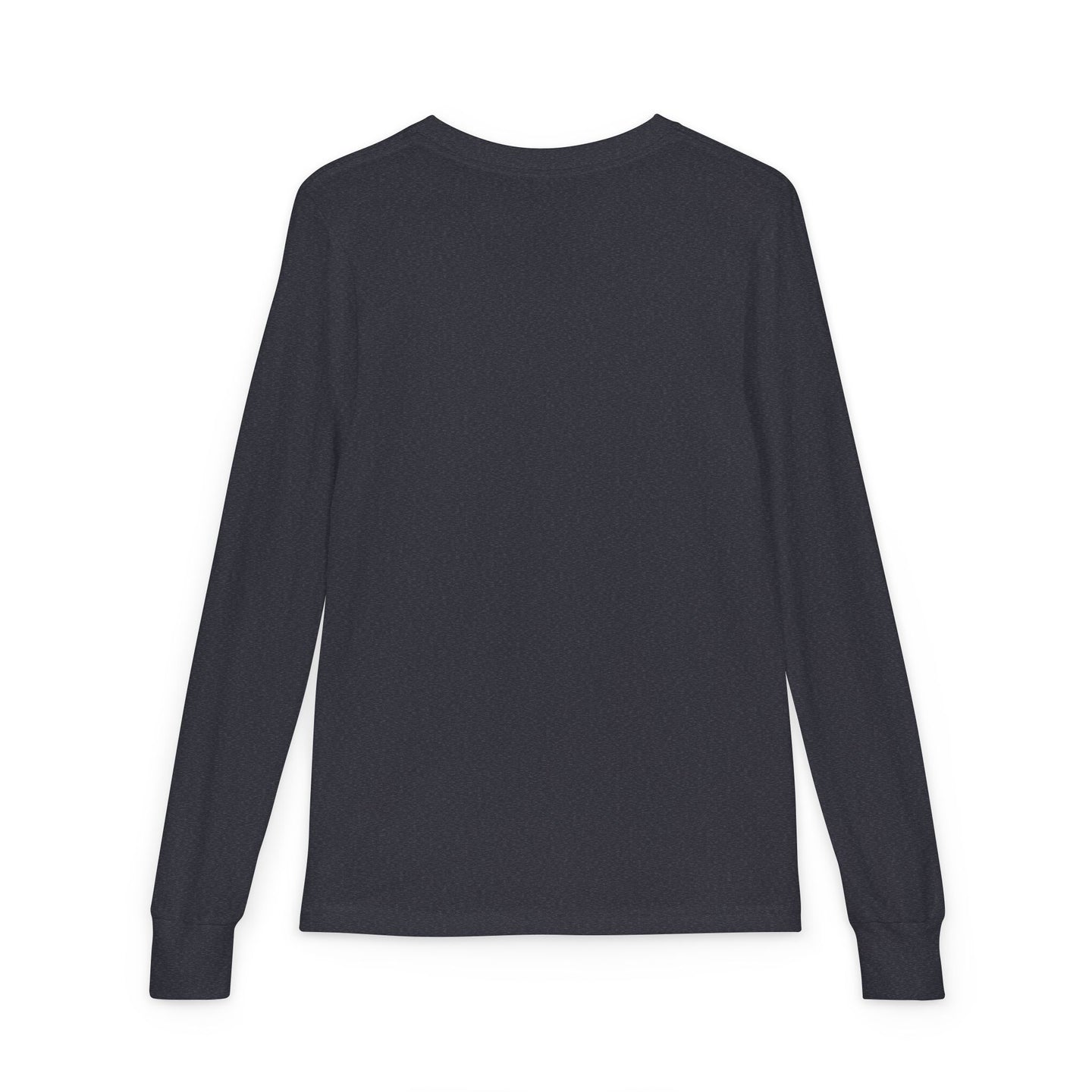 T-shirt à manches longues pour enfant de couleur gris anthracite avec poignets côtelés.