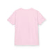 T-shirt pour enfant de couleur rose pâle vu de dos.