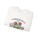 Sweatshirt blanc plié avec une illustration florale et l'inscription L'Amour de Dieu dure Toujours.