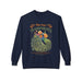 Sweat-shirt bleu marine pour femme avec un motif de paon et le texte biblique Romains 12:2.