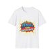 T-shirt blanc pour homme avec une illustration style bande dessinée Jésus est mon superhéros.