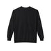 Sweat-shirt noir pour femme à manches longues et col rond, présenté de dos.