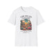 T-shirt blanc pour femme avec une illustration de cactus et un verset biblique en français.