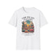 T-shirt blanc pour femme avec une illustration de cactus et un verset biblique en français.