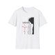 T-shirt blanc pour femme orné d'une couronne d'épines et d'un texte religieux en français.