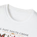 T-shirt blanc pour femme avec un motif de papillons et l'inscription Il fait toute chose.