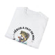 T-shirt blanc plié avec une illustration de poisson et l'inscription Jésus a fait de moi.