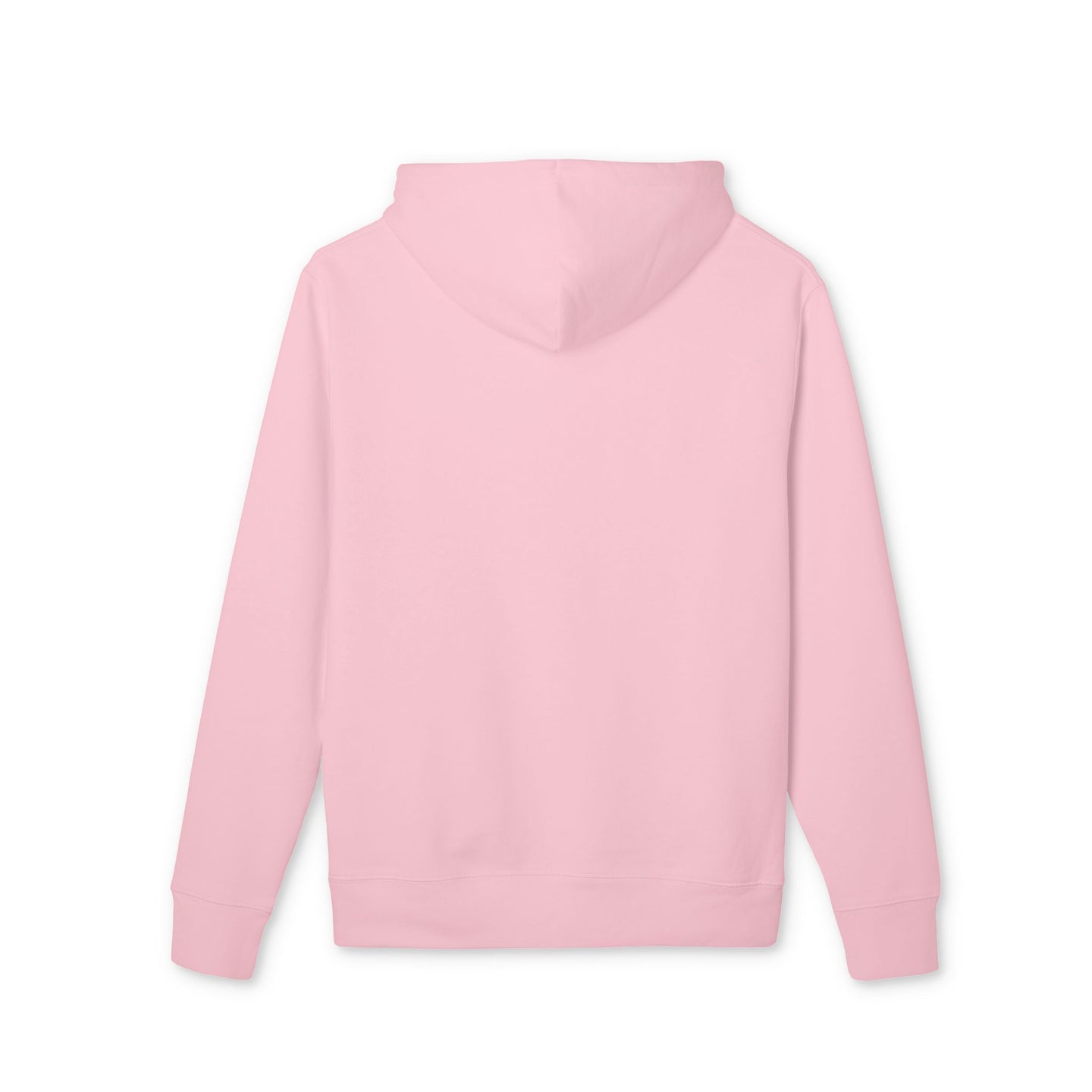 Sweat à capuche rose uni pour homme vu de dos.