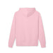 Sweat à capuche rose uni pour homme vu de dos.