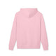 Sweat à capuche rose uni pour homme vu de dos.