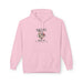 Sweat à capuche rose avec un motif floral en forme de cœur et l'inscription Magnifiquement Brisée.