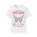 T-shirt blanc pour homme avec un papillon et le texte biblique sur la nouvelle création en Christ.