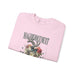 Sweat-shirt rose pâle avec un motif de cœur floral, un papillon et le texte Magnifiquement.