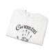 Sweat-shirt blanc pour femme avec l'inscription Car vous êtes et une empreinte de main grise.