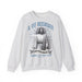 Sweat-shirt gris chiné pour homme avec une illustration religieuse et le texte Il est ressuscité.