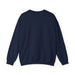 Sweat-shirt à col rond pour homme de couleur bleu marine, présenté de dos.