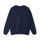 Sweat-shirt à col rond pour homme de couleur bleu marine, présenté de dos.