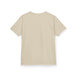 T-shirt pour enfant de couleur beige uni, présenté de dos sur un fond blanc.