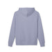 Vue arrière d'un sweat à capuche uni de couleur bleu lavande.