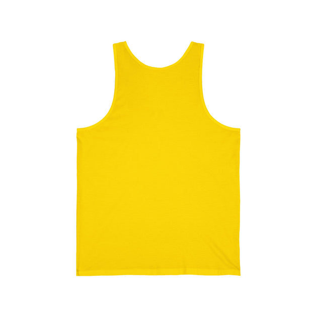 Débardeur jaune pour femme à coupe ajustée et dos nageur.