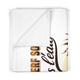 Couverture pour bébé en polaire blanche avec une inscription religieuse et un motif de cerf.
