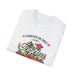 T-shirt blanc pour femme avec un motif floral et l'inscription L'Amour de Dieu Dure Toujours.