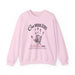 Sweat-shirt rose pâle avec une empreinte de main et le texte Car vous êtes le chef-d'œuvre de Dieu.