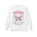 Sweatshirt blanc femme avec papillon et verset biblique 2 Corinthiens 5:17 en français.
